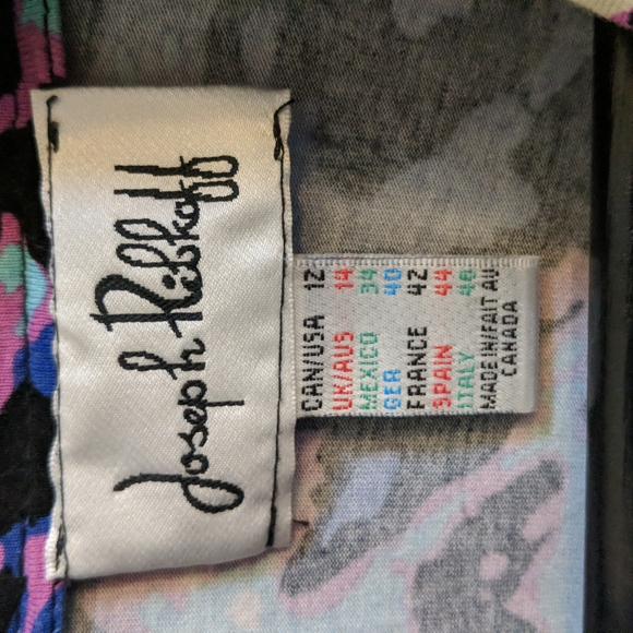 Vintage Joseph Ribkoff Animal Print Short Sleeve Top Size 12 - Picture 2 of 5